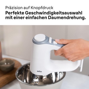 Mixer de mana Braun MultiMix 3, 550 W, alb, cu 2 accesorii - Img 6