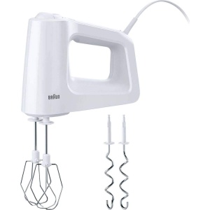 Mixer de mana Braun MultiMix 3 HM 3000, 450W, 5 viteze, alb