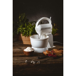Mixer de mana Camry CR 4213 600W 5 viteze bol rotativ alb - Img 3