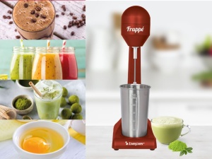Mixer electric Beper 100W 2 viteze recipient aluminiu 05L rosu - Img 5