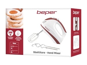 Mixer electric Beper P102SBA101, 300W, 5 viteze, albrosu - Img 9