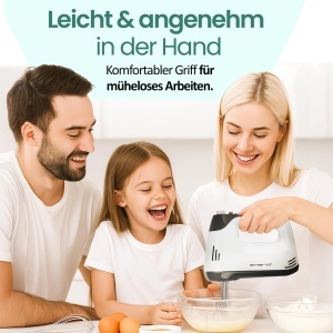 Mixer electric EMERIO HM-130365, 400W, 5 viteze, inox, BPA-free - Img 6