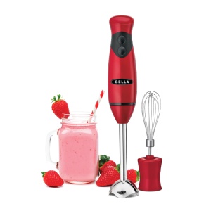 Mixer vertical BELLA 250W accesorii din inox rosu functie de mixare si pasare