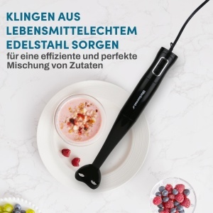 Mixer vertical Elite Gourmet EHB1023 300W 2 viteze lame detasabile negru - Img 4