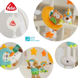 Mobil muzical Fehn Sleeping Forest cu 5 figurine, melodia Cati stele sunt - Img 5