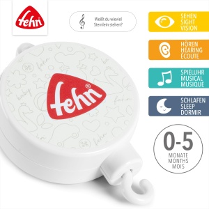 Mobile muzical Fehn, model 249156, melodie Stelute, alb - Img 2