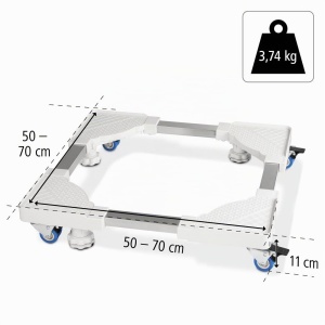 Mobilier cu role Xavax, suport reglabil, 150 kg, alb - Img 3