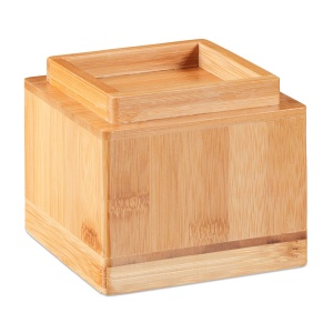 Mobilier Inaltator Relaxdays, Set 4 Piese, 8.5 cm, Bambus Natur - Img 8