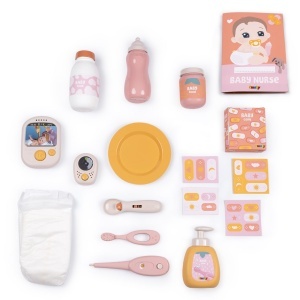 Mobilier pentru papusi Smoby Baby Nurse Cocoon 3-in-1 cu 16 accesorii, pentru papusi de pana la 42 cm - Img 3