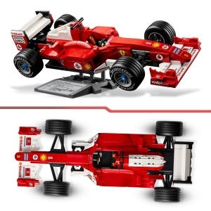 Model Ferrari F2004 LEGO Icons, 735 piese, cu minifigurina Michael Schumacher - Img 3