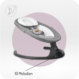 MoMi KENANI Balansoar pentru bebelusi Bluetooth telecomanda greutate maxima 9 kg - Img 5