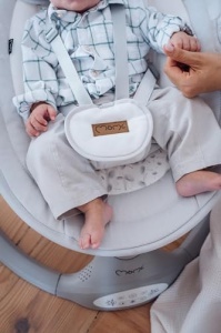 MoMi KENANI Leagan pentru copii 9 kg Bluetooth si telecomanda cu protectie solara si plasa impotriva insectelor - Img 15