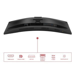 Monitor AOC CU34E4CW 34 inch Curbat, UW-QHD, 120Hz, Negru - Img 4