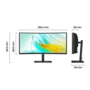 Monitor Curbat Samsung ViewFinity S65UC, 34 inch, 3440 x 1440 pixeli, 100 Hz - Img 2