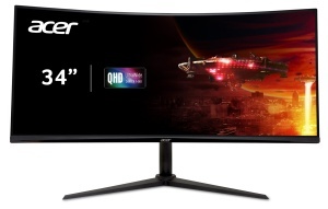 Monitor de gaming Acer Nitro XZ342CU V3 34 inch (ecran de 86 cm) UWQHD, VA, 180Hz DP, 100Hz HDMI, 4ms(GTG), DP 1.4, 2xHDMI 2.0, curbat, reglabil pe inaltime, FreeSync Premium - Img 2