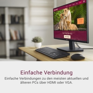 Monitor Dell 27 - SE2725HM, Full HD (1920 x 1080), 100 Hz, IPS, 5 ms, VESA (100 x 100 mm), HDMI, VGA, 3 ani garantie, negru - Img 2