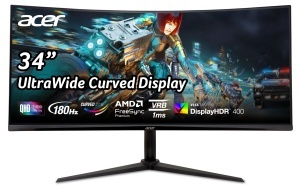 Monitor Gaming Acer Nitro XZ342CUV3, 34 inch, UWQHD, 180Hz, Curbat