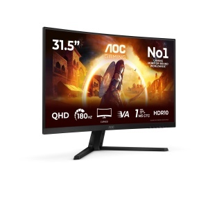 Monitor Gaming AOC CQ32G4VE 32 inch Curbat, WQHD, 180Hz, Negru