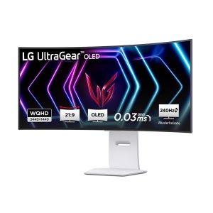 Monitor Gaming LG Ultragear 39GS95QE-W, 39 inch, Curbat, OLED, 240Hz