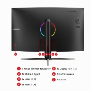 Monitor Gaming MSI Optix AG321CR, 31.5 inch, FHD, 165Hz, Curbat - Img 7