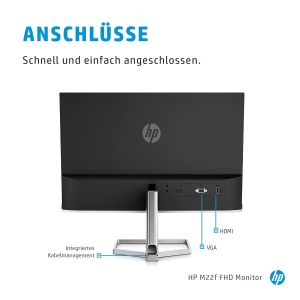 Monitor HP M22f 21.5 inch Full HD, 75Hz, 5ms, SilverNegru - Img 4