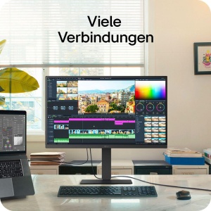 Monitor LG Ultrafine 27U730A-B, 27 inch, 4K UHD, USB-C, Negru - Img 8