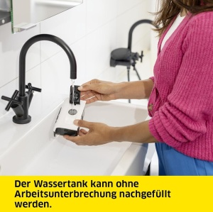 Mop cu aburi Karcher SC 1 Upright, 1300W, capacitate rezervor 0.2l, alb - Img 6