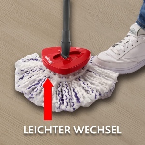 Mop cu microfibra Vileda Turbo 3in1, pentru toate suprafetele, culoare lila si alba - Img 6