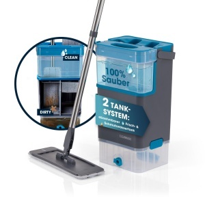 Mop cu rezervor CLEANmaxx Komfort-Mopp DuoTank, 2 rezervoare, 132 cm
