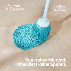 Mop din microfibra Blue Dolphin, cap de 22 cm, reciclabil, superabsorbant - Img 8