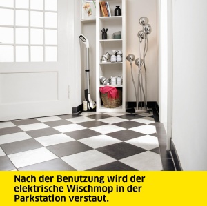 Mop electric Karcher EWM 2, fara cablu, autonomie 20 min, alb - Img 7
