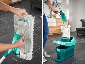 Mop pentru pardoseli Leifheit Profi XL Cotton Plus, 140 cm, cu sistem Click, pentru gresie si piatra - Img 7