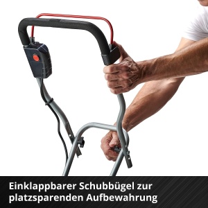 Motocultor cu acumulator Einhell GE-CR 30 Li-Solo Power X-Change (litiu-ion 36V, intrerupator de siguranta in 2 puncte, ghidon pliabil, roti de transport, fara baterie si incarcator) - Img 8