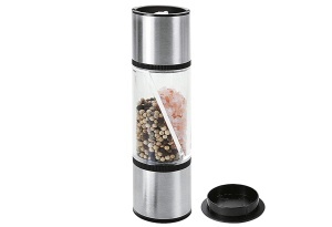 Moulineta de sare si condimente Metaltex 252808010 cu 2 mori ceramice ajustabile