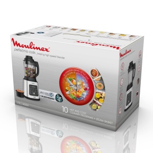 Moulinex PerfectMix Cook, blender cu 10 programe automate, 1400 W, preparati retete calde si reci, blender electric cu ecran tactil, usor de curatat, capacitate 2 l, LM83SD - Img 8