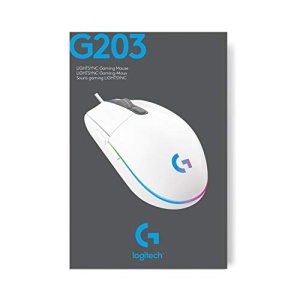 Mouse de gaming Logitech G203, 8000 DPI, RGB, Alb - Img 10