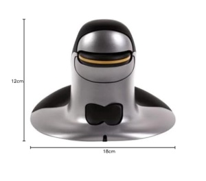 Mouse ergonomic vertical Fellowes Penguin S 9894901 wireless negruargintiu - Img 10