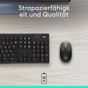 Mouse fara fir Logitech M190 design curbat pentru ambidextr durata de viata a bateriei de 18 luni plus modul de consum redus receptor USB control prec - Img 5