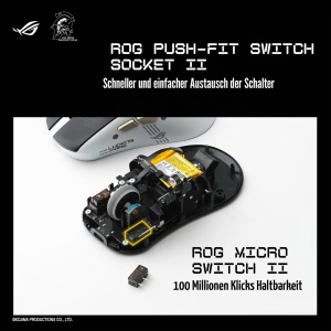 Mouse Gaming Asus ROG Keris II Origin-KJP, 42000 DPI, Wireless Bluetooth - Img 7