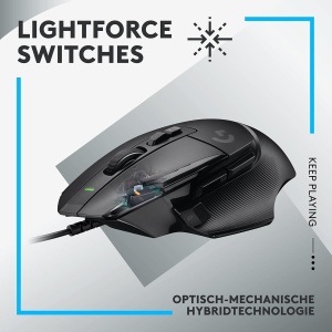 Mouse Gaming Logitech G502 X - LIGHTFORCE, senzor HERO 25K, cablu, negru - Img 2