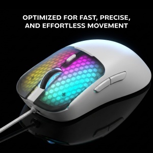 Mouse gaming Mars Gaming MM-Viper, 56g, RGB, senzor optic 12800 DPI, alb - Img 4