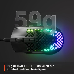 Mouse gaming SteelSeries Aerox 3, design ultraleger, RGB, senzor optic 8500 DPI - Img 4