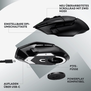 Mouse gaming wireless Logitech G502 X Lightspeed HERO 25K negru tehnologie LIGHTFORCE - Img 5