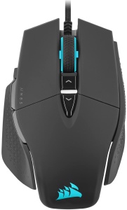 Mouse pentru jocuri FPS reglabil cu fir CORSAIR M65 RGB ULTRA - 26.000 DPI - Comutatoare optice - Sistem de greutate - Tehnologie AXON Hyper-Processing - Compatibil iCUE - PC, Mac, PS5, PS4, Xbox - Negru