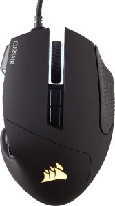 Mouse pentru jocuri MOBA/MMO cu fir CORSAIR SCIMITAR RGB ELITE - 18.000 DPI - 17 butoane programabile - Compatibil iCUE - PC, Mac, PS5, PS4, Xbox - Negru