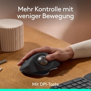 Mouse Trackball Logitech MX Ergo S, wireless, ergonomica, USB-C, grafit - Img 2