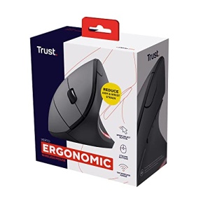 Mouse vertical fara fir Trust Verto, mouse ergonomic fara fir, prevenirea bratului mouse-ului/cotului de tenis (sindrom RSI), 800-1600 DPI, mouse fara fir pentru dreptaci, PC, computer, laptop, Mac, cu baterii - Img 14