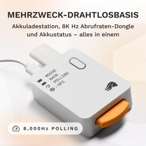 Mouse wireless gaming Glorious Model O3 sistem baterii InfinitePlay 30K DPI RGB alb - Img 6
