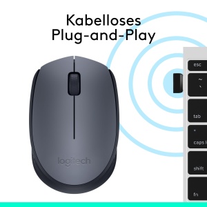 Mouse wireless Logitech M170 24 GHz 12 luni autonomie Gri - Img 8