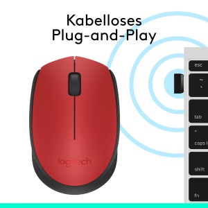 Mouse wireless Logitech M171 12 luni autonomie USB Rosu - Img 7